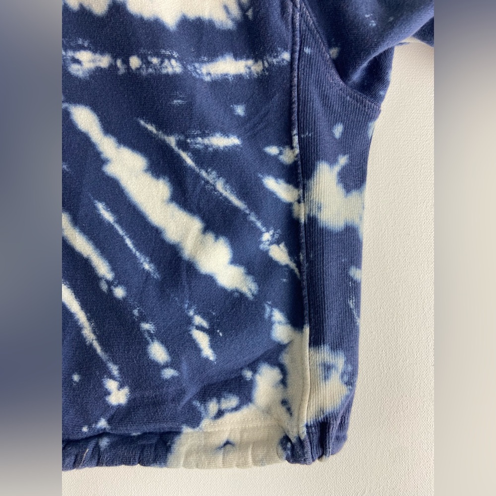 Emory park Blue White Tie Dye Drawstring Sweatshirt Small (sku508) - Picture 8 of 14